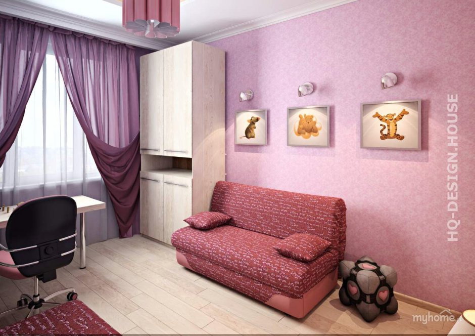 Комната для девочки подростка с диваном