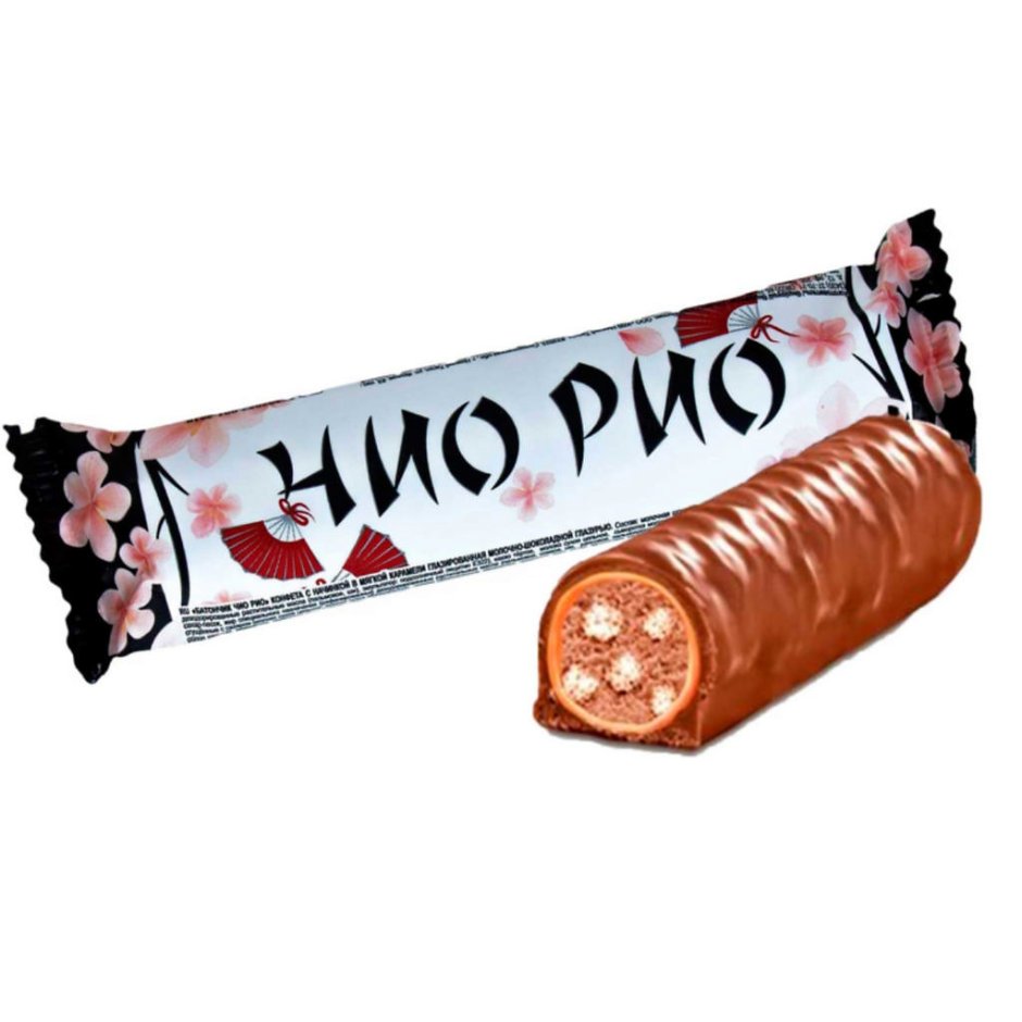 Батончик Чио Рио с начинкой в мяг.карамели 30г