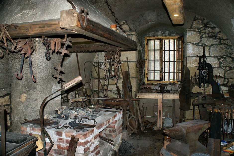 Интерьер замка средневекового Чахтицкий