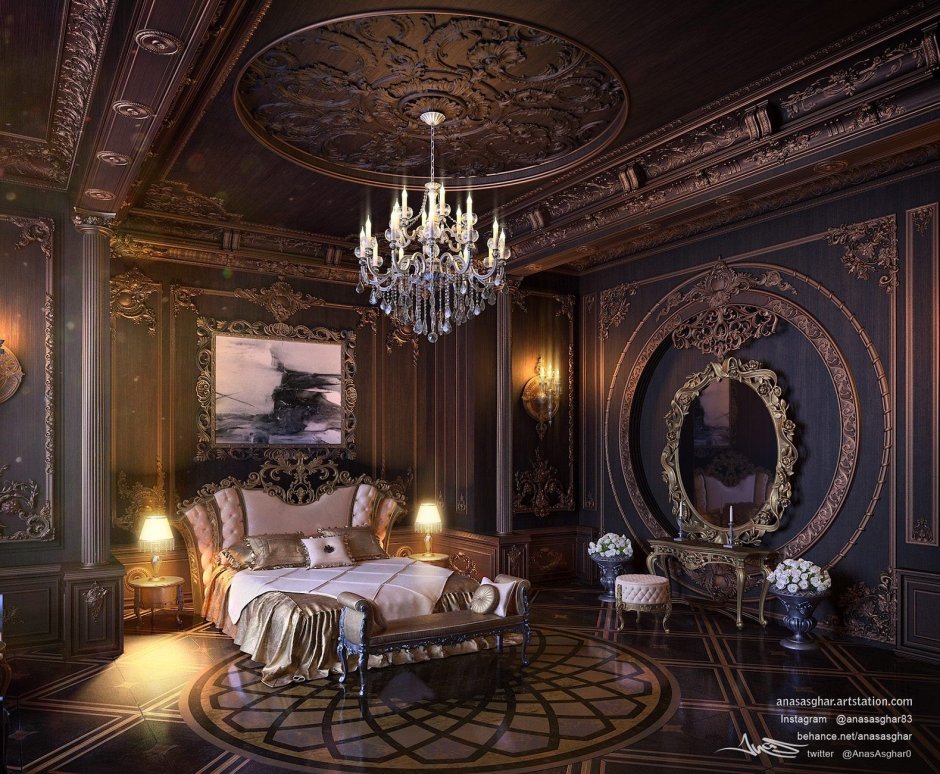 Королевская спальня роскошная с шикарном видом