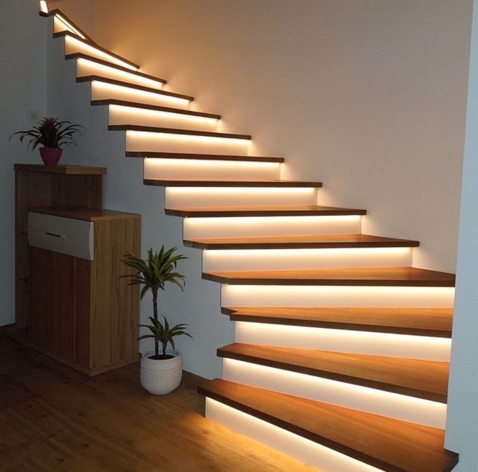 Поручень с подсветкой для лестницы