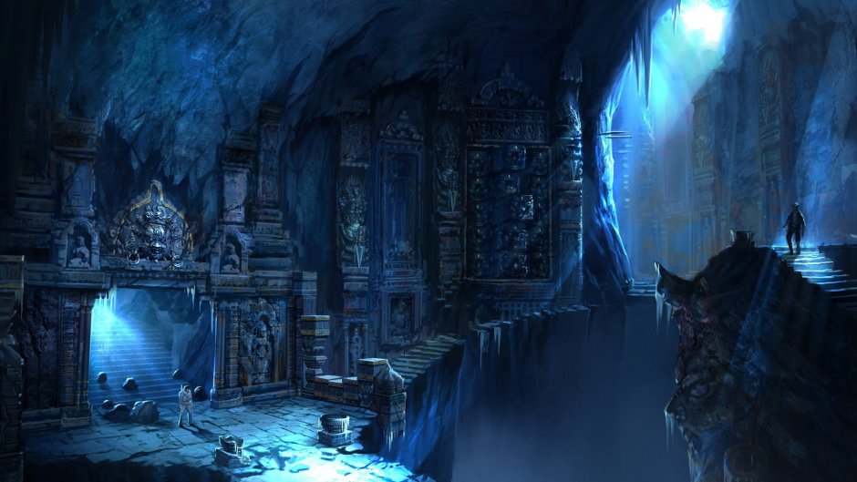 Подземный храм арт Uncharted 2