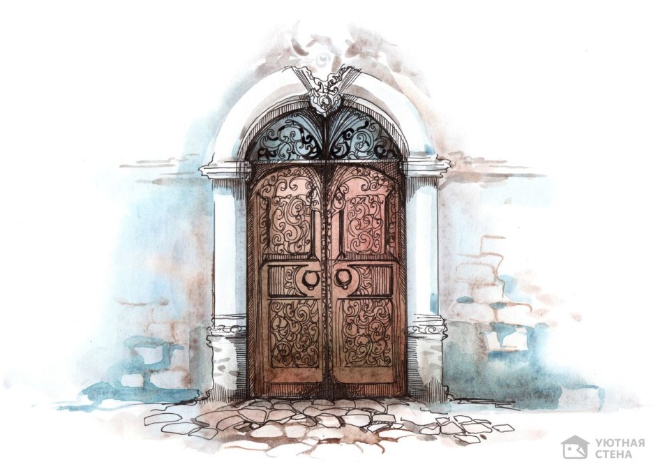 Кованые двери в храм