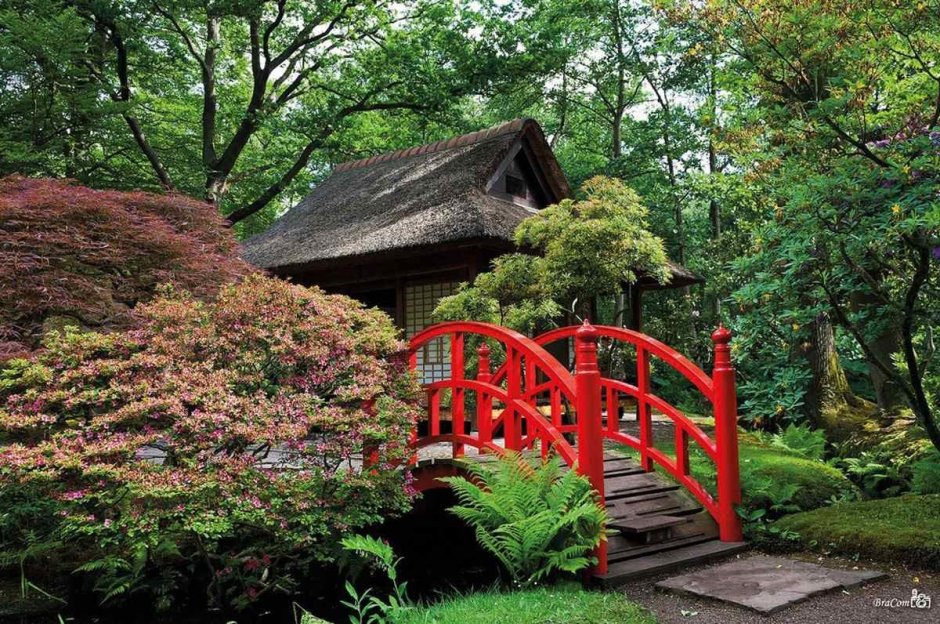 Малые архитектурные формы мосты сад в Японии