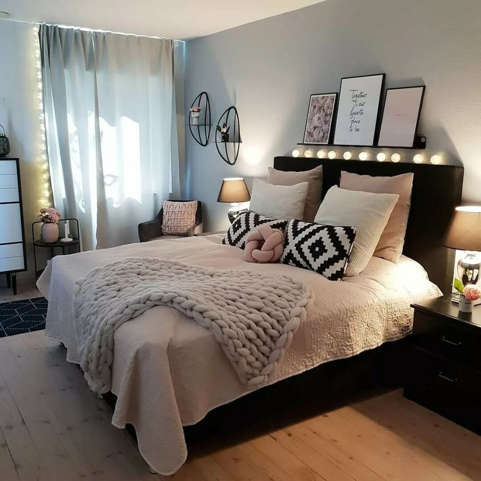 Красивый дизайн небольшой спальни