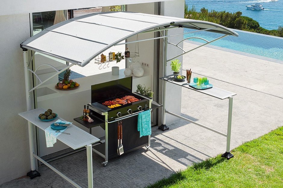 Barbecue in terrazzo