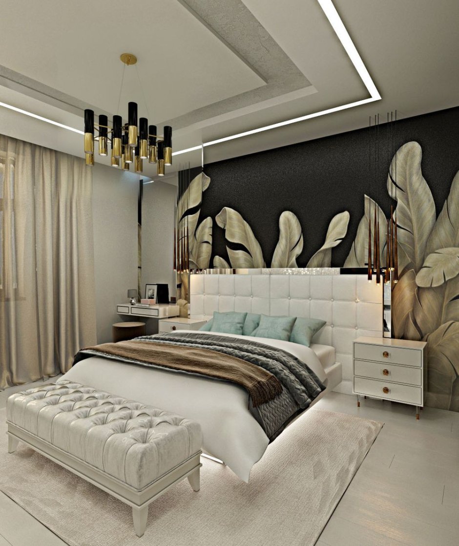 Спальня интерьер в стиле арт декор