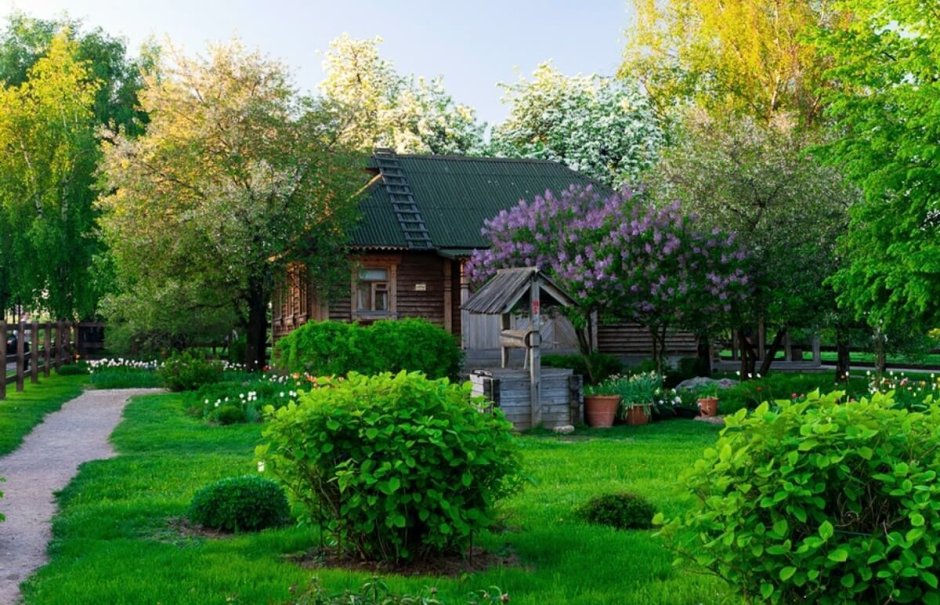 Сад в стиле русская усадьба