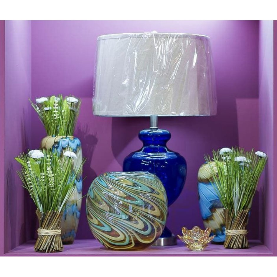 Garda Decor ваза стеклянная hj360-25-g3