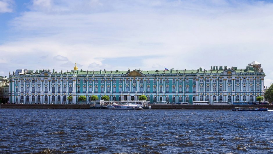 Эрмитаж Санкт-Петербург вид с Невы