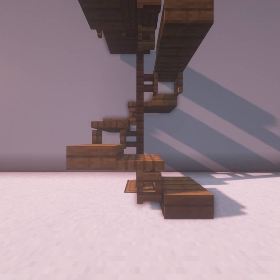 Minecraft винтовая лестница