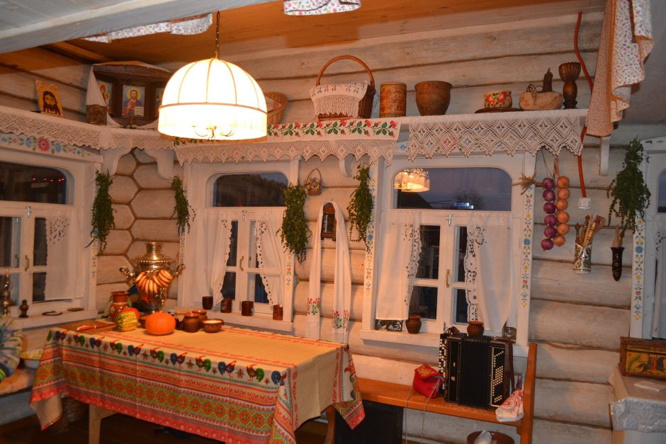 Этно стиль в деревянном доме русский стиль