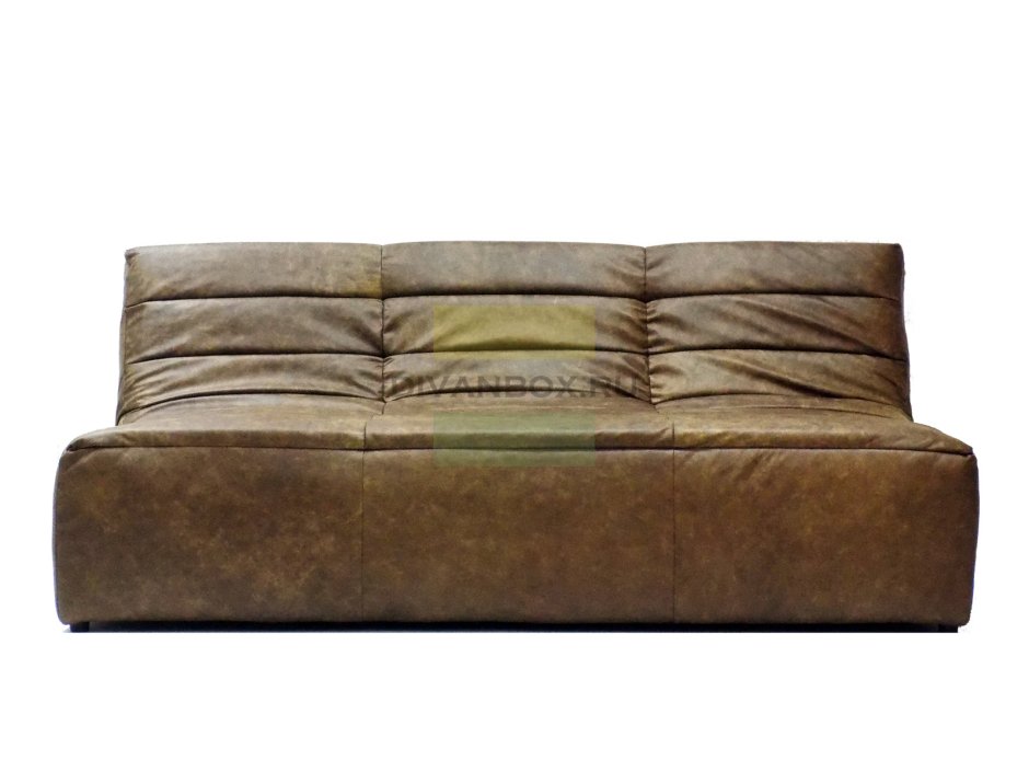 Кожаный диван без подлокотников
