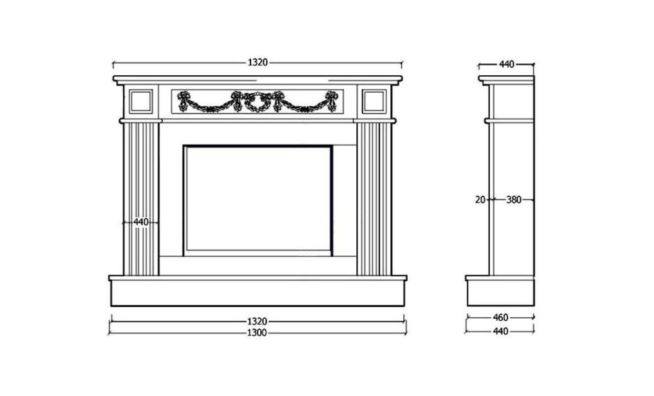 Фальш камин Размеры