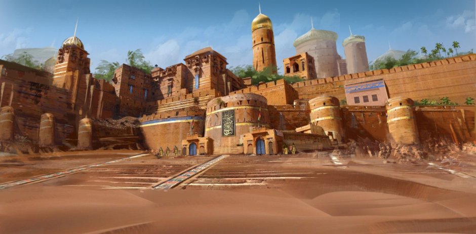 Восточный Королевский дворец пустынный Египет рынок