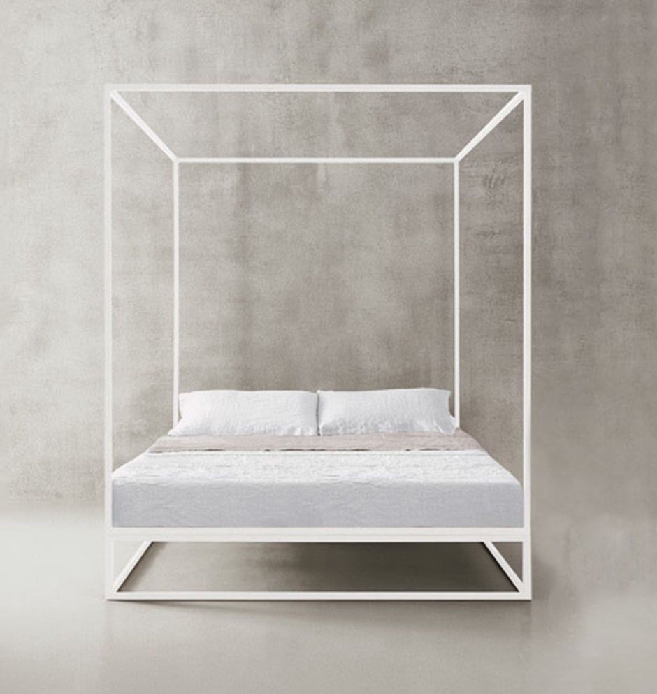 Кровати в стиле лофт из металла с балдахином