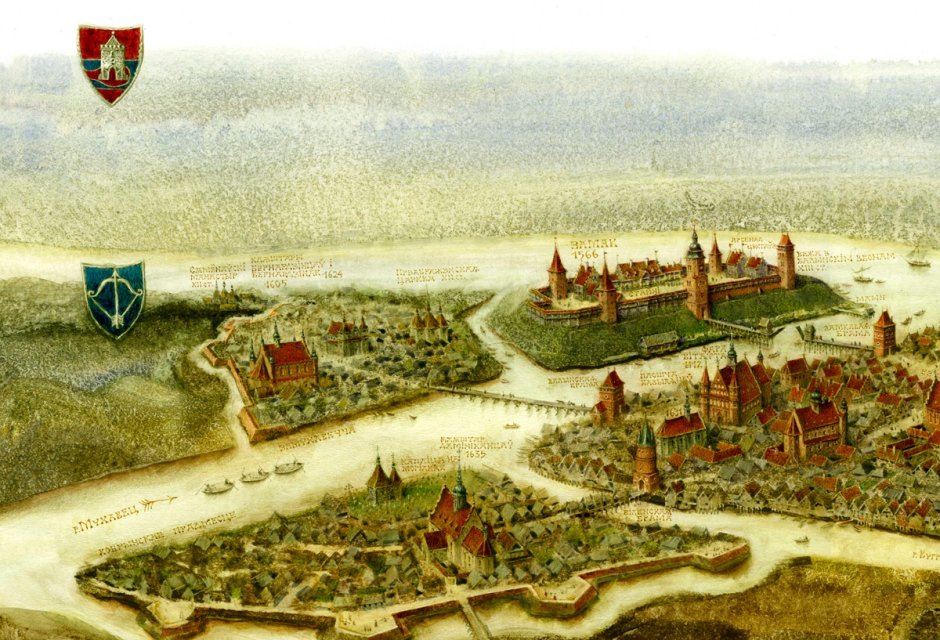 Старинный замок для декупажа