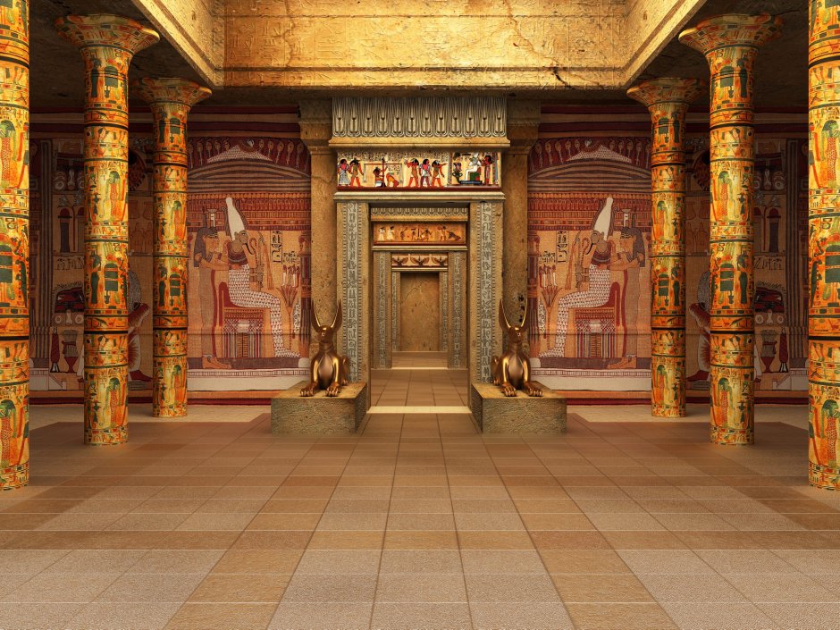 Тронный зал Египет арт
