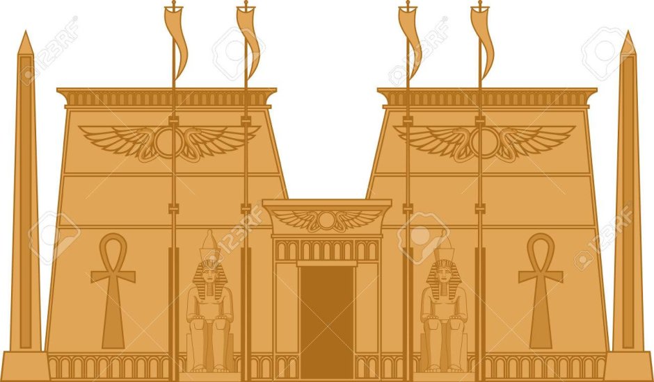 Храм и дворец Рамзеса 3 в Мединет Абу
