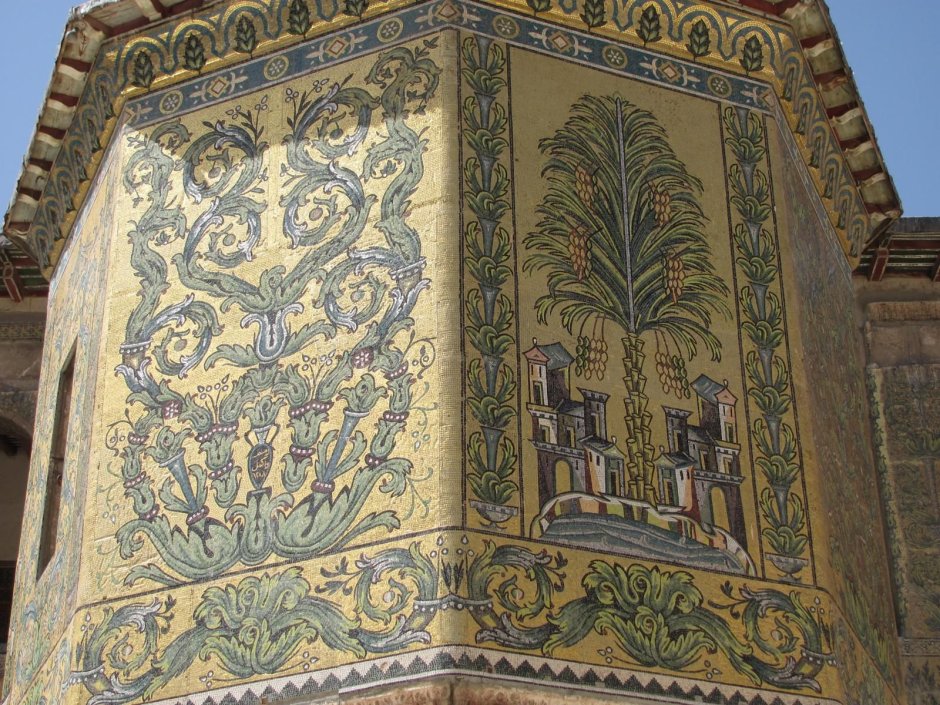 Мозаика мечети Омейядов в Дамаске
