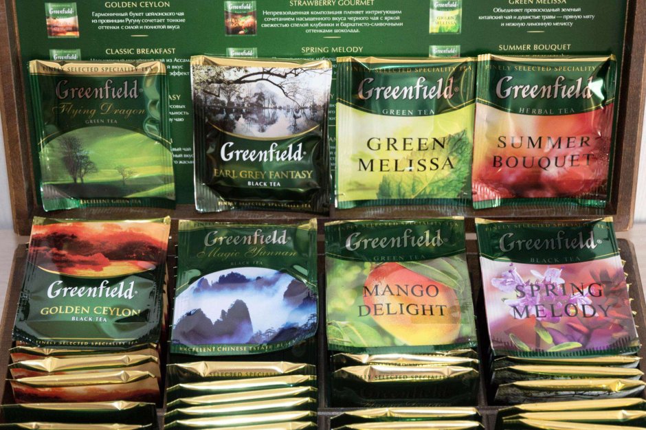Чай Greenfield selection of 30 Greenfield varieties ассорти в пакетиках подарочный набор