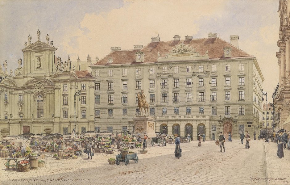 Австрийский художник Richard Moser (Wien 1874-1924)
