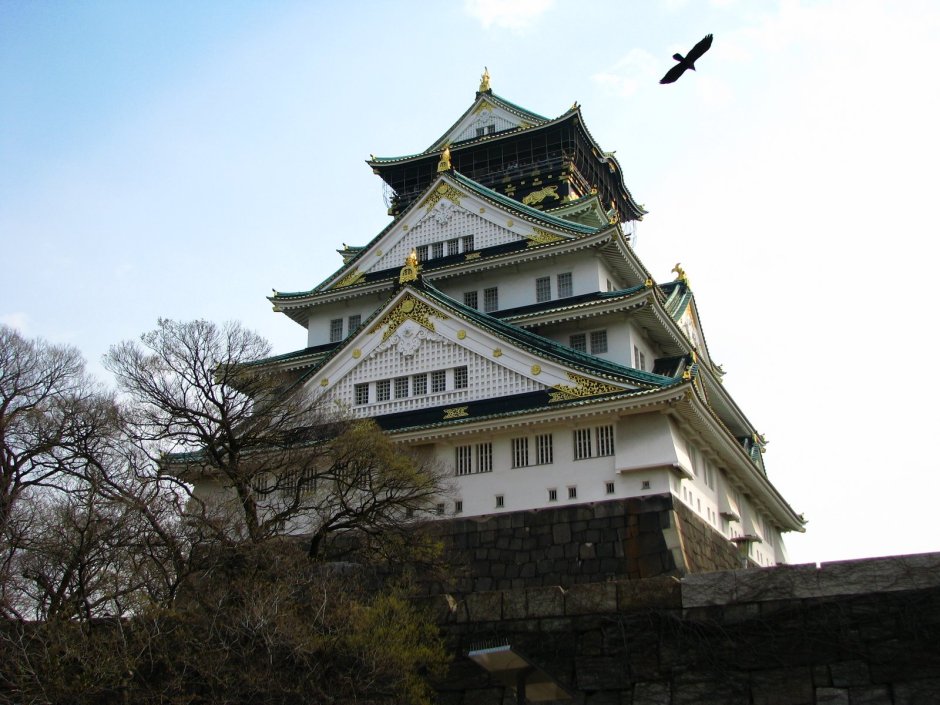 Замок Осака в Японии
