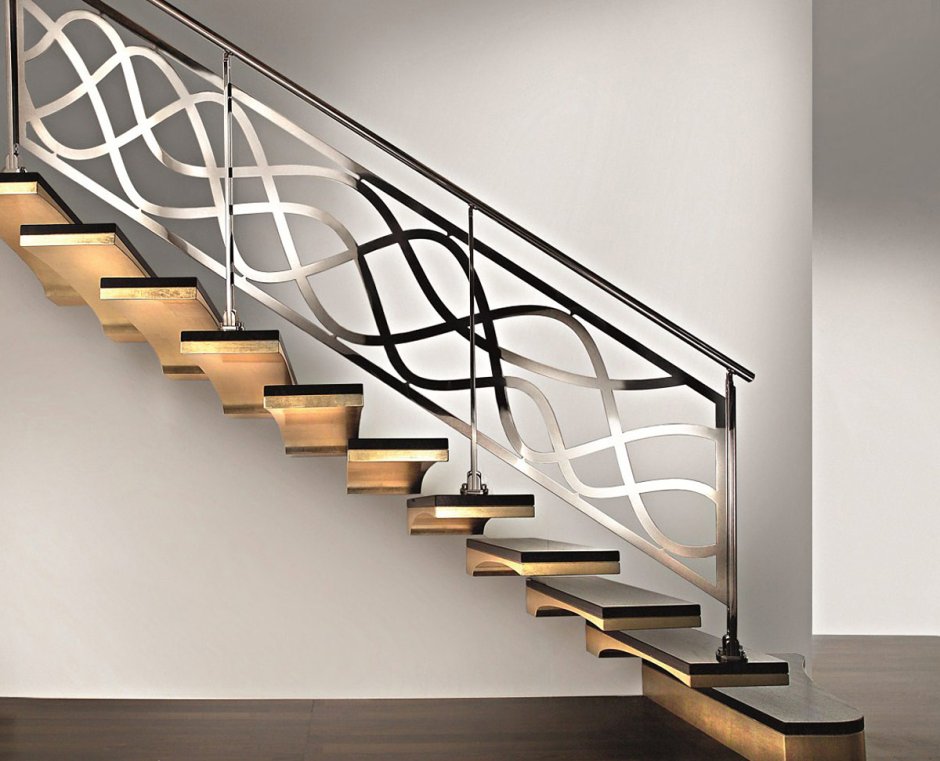Кованые перила для лестницы в стиле Модерн