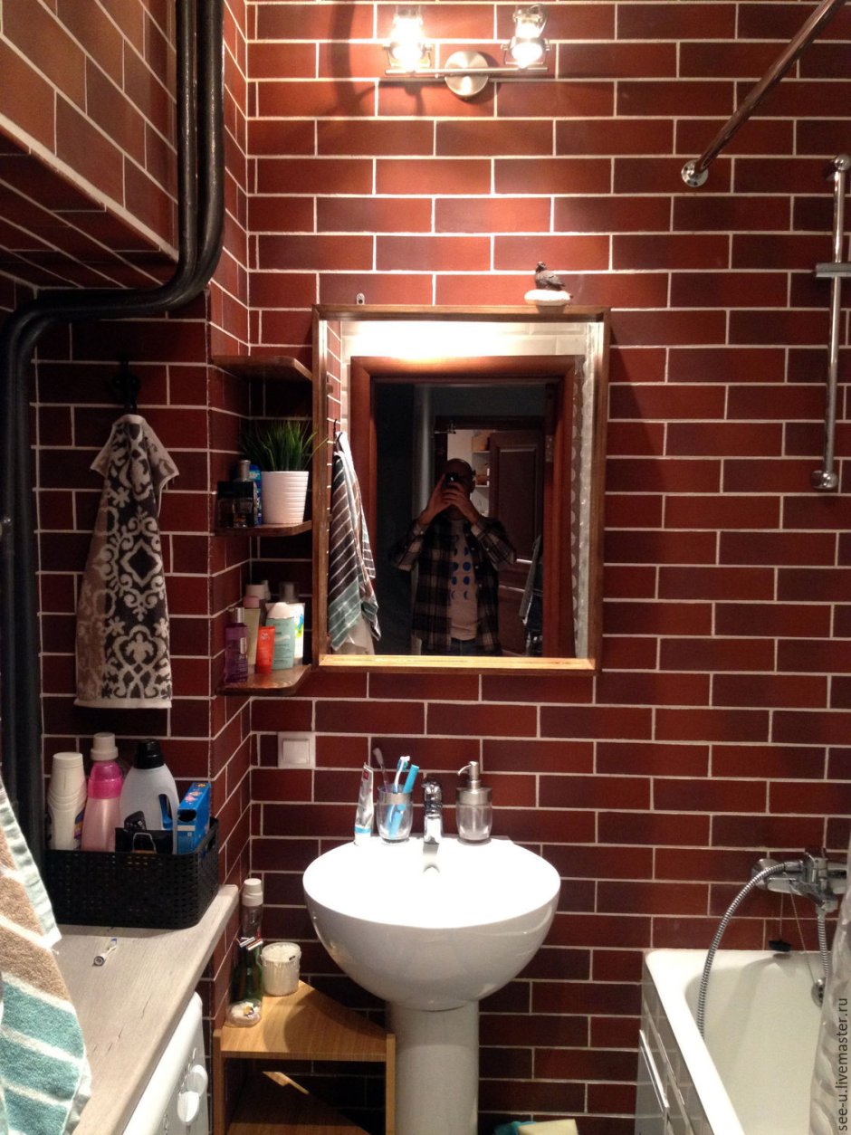 Зеркало ванная лофт