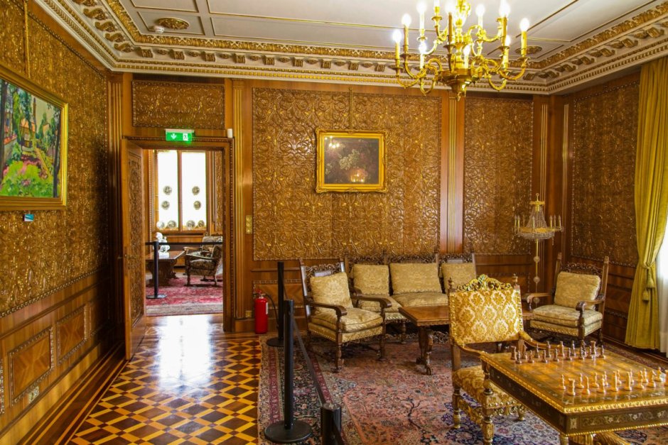 Дворец Чаушеску изнутри Золотая комната