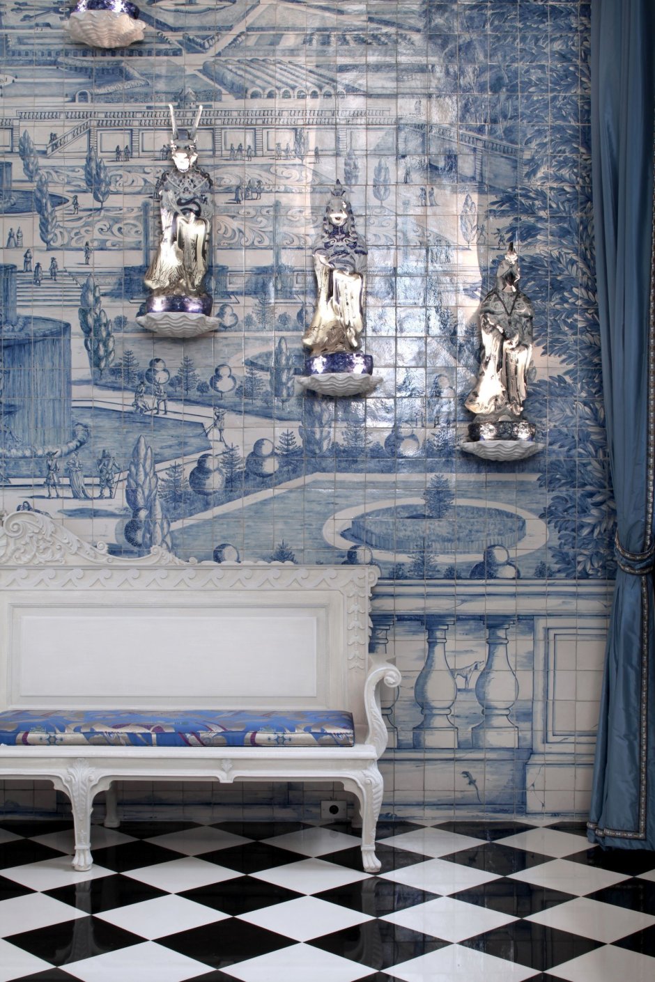 Шинуазри в интерьере Blue & White