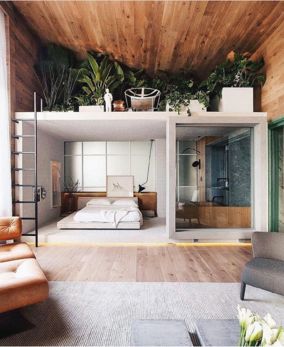 Спальня в стиле эколофт