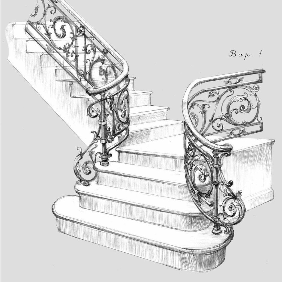 Кованые лестницы эскизы