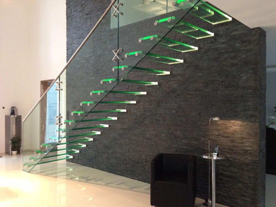 PVD Staircase Glass Railing Design