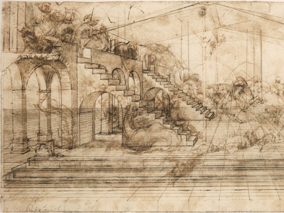 Лестница Леонардо да Винчи Графика