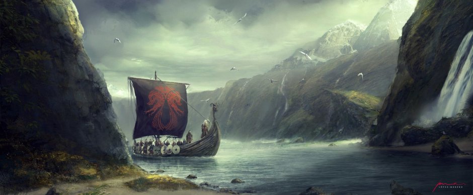 Скандинавские драккары викингов