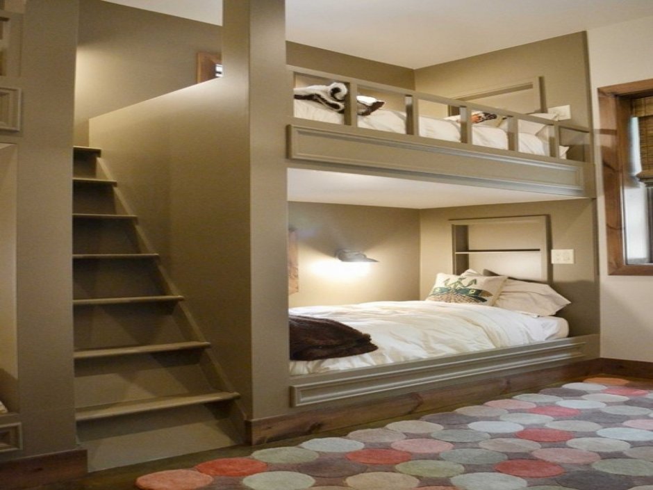 Двухэтажная двуспальная кровать
