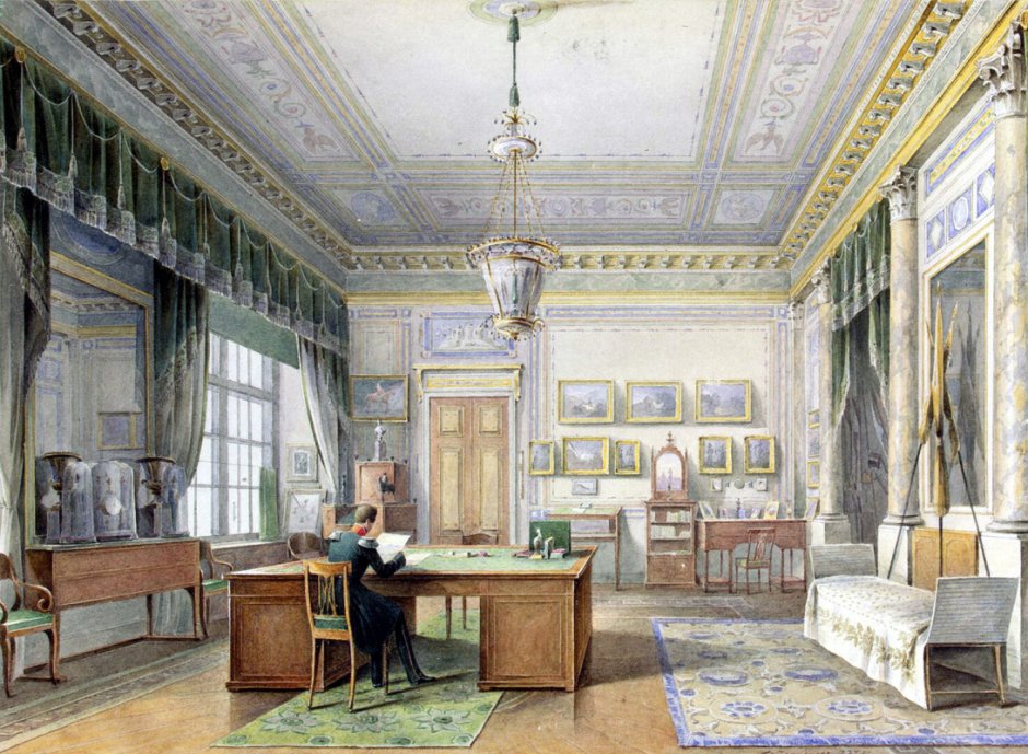Эдуард Петрович ГАУ (1807-1887) - интерьеры зимнего дворца.