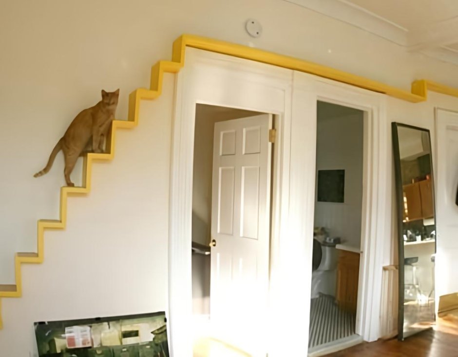 Лесенка для кошек на стену