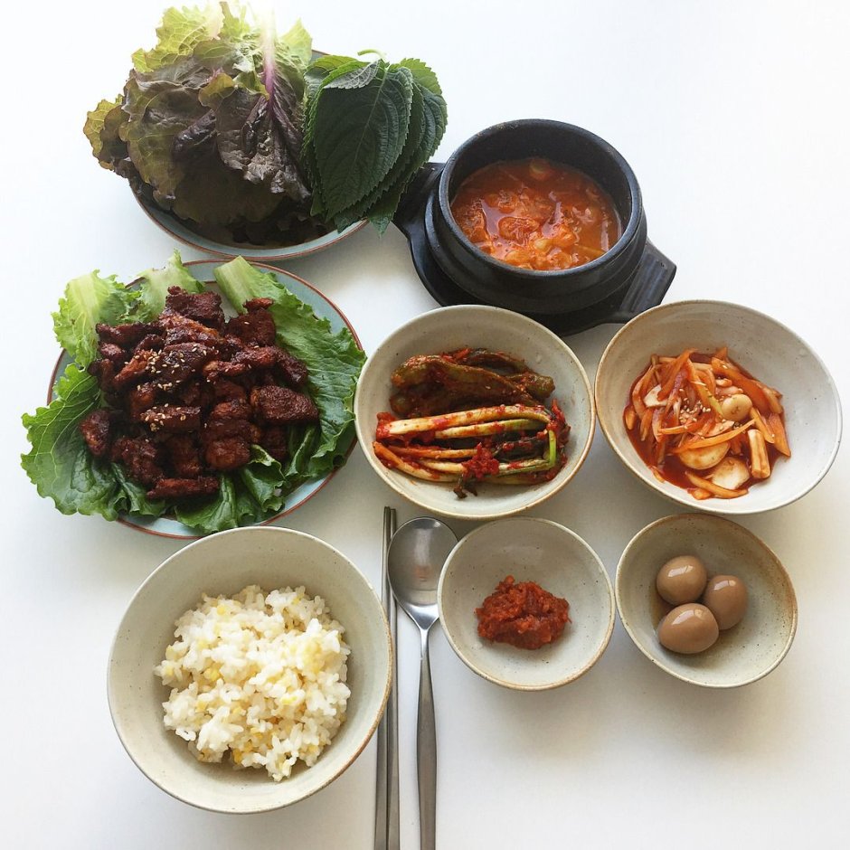 Корейские блюда Эстетика