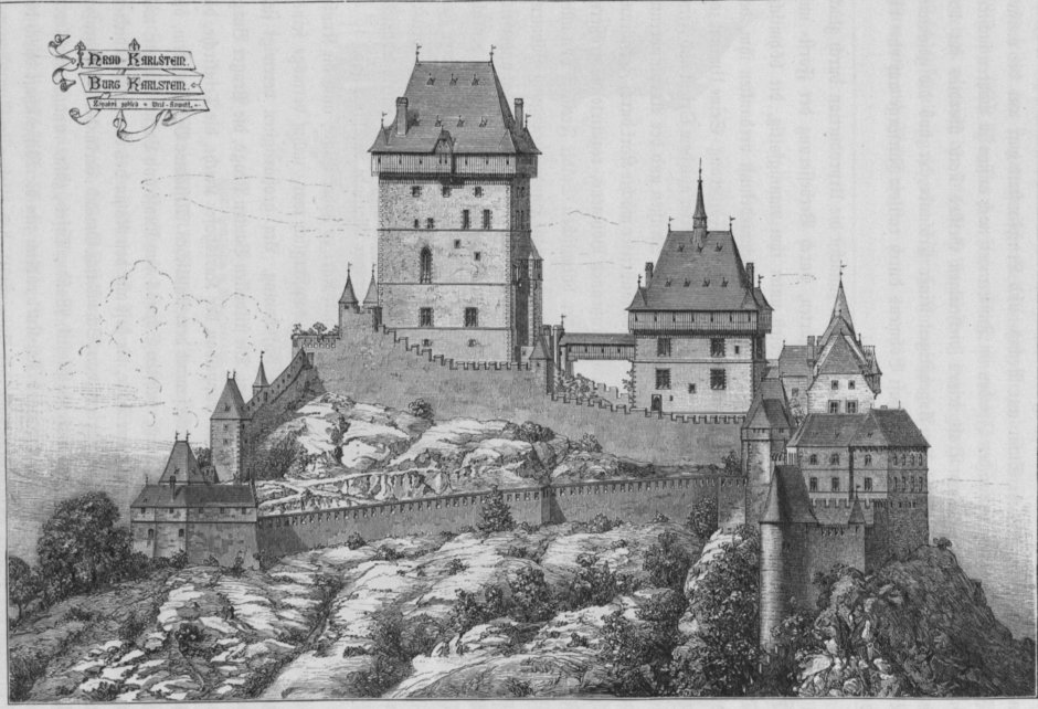 Готический замок Карлштейн. Чехия.