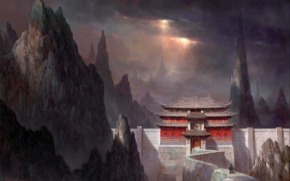 Императорский дворец арт Китай фэнтези