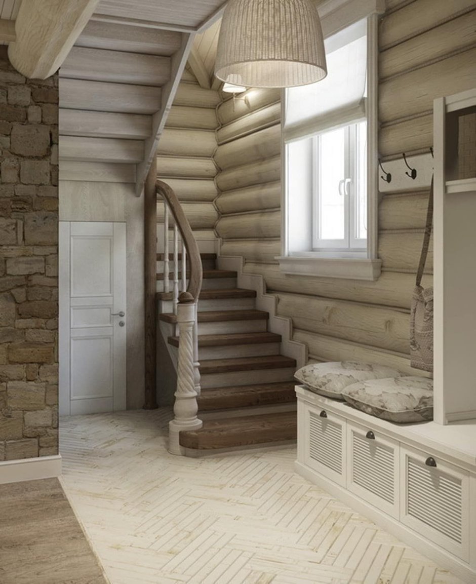 Винтовая лестница в деревянном доме