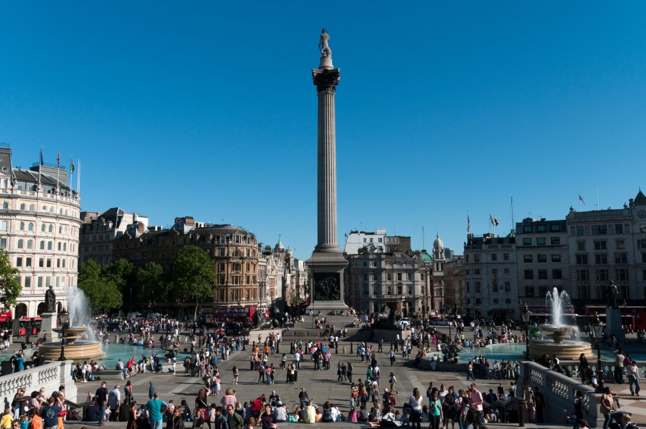 Англия достопримечательности Trafalgar Square