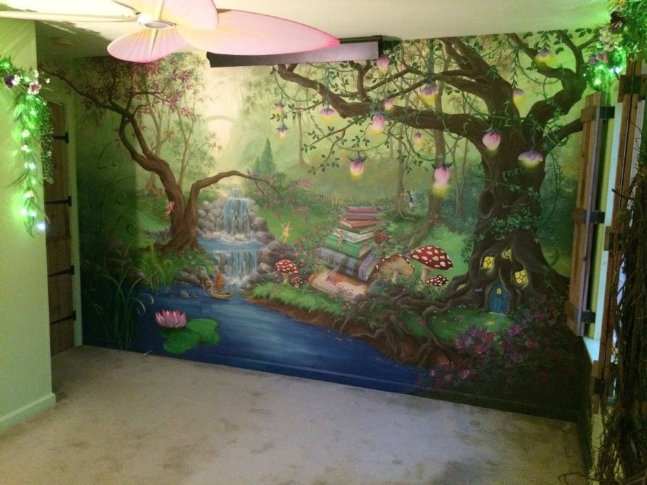 Фреска в детскую комнату лес