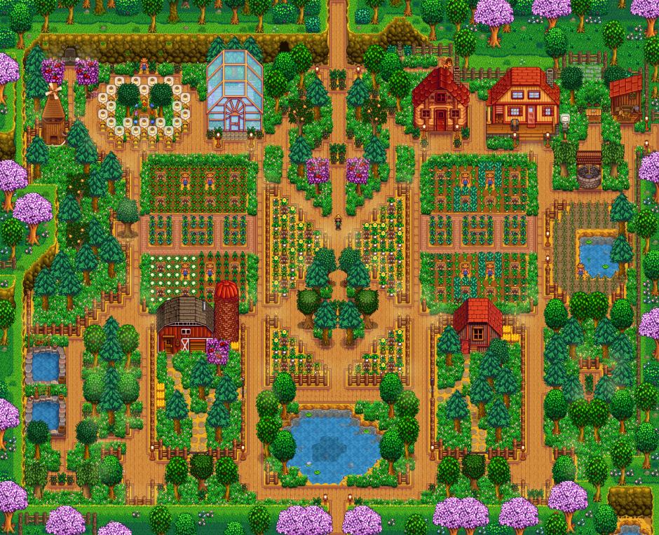 Stardew Valley Лесная ферма планировка