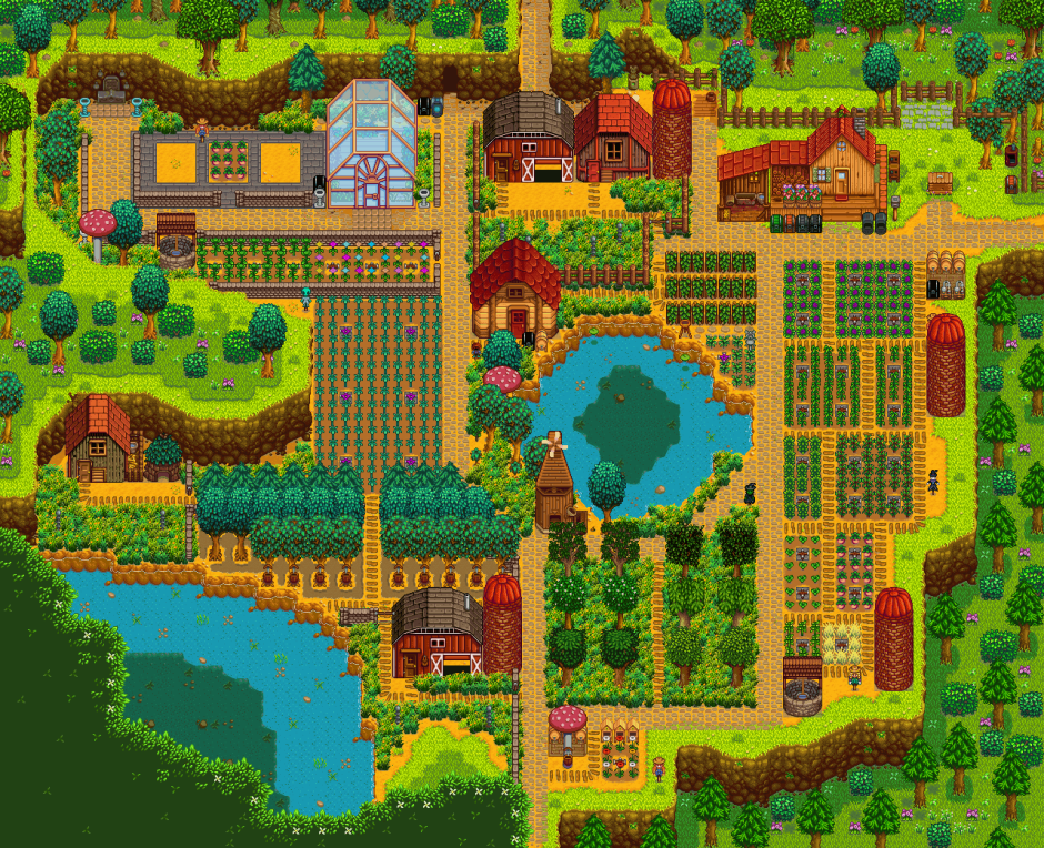 Stardew Valley Лесная ферма планировка