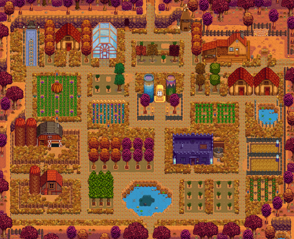 Stardew Valley Лесная ферма планировка