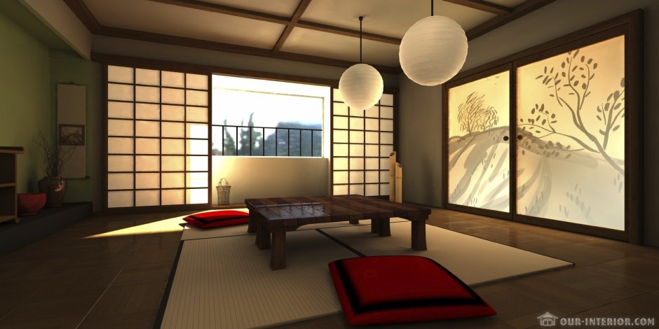 Комната в японском стиле аниме