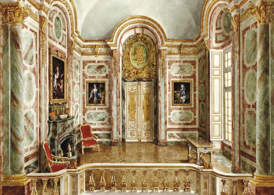 Эдуард Петрович ГАУ (1807-1887) - интерьеры зимнего дворца.